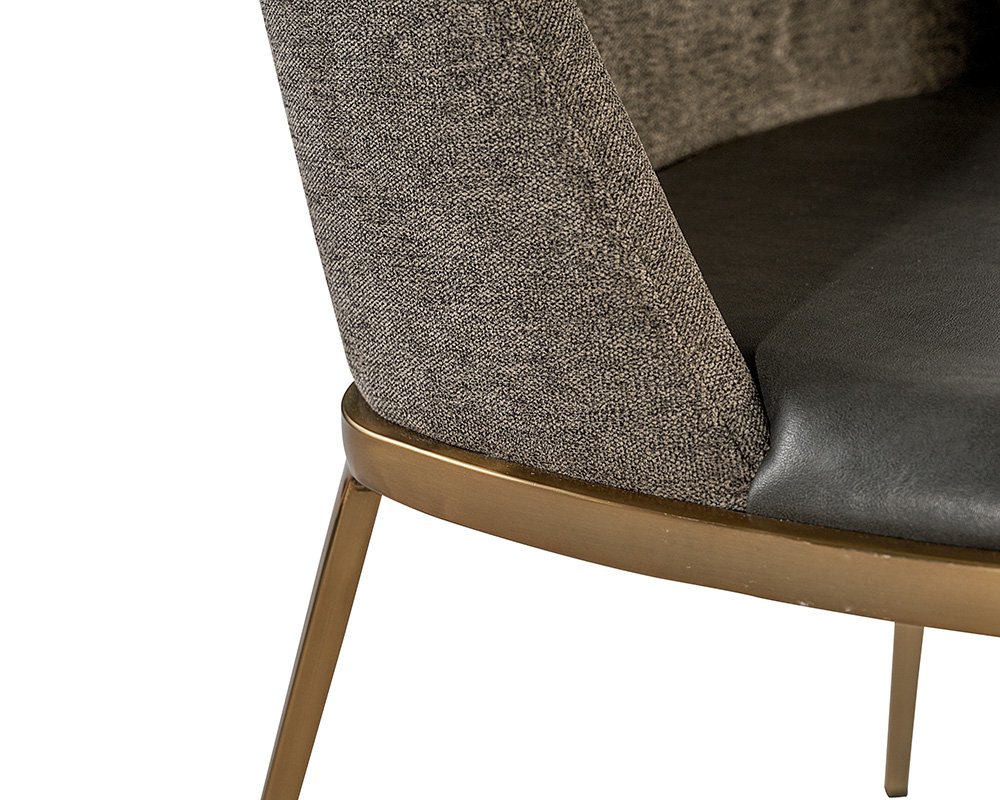 Dover Dining Chair Bravo Portabella / Sparrow Grey - Image 5