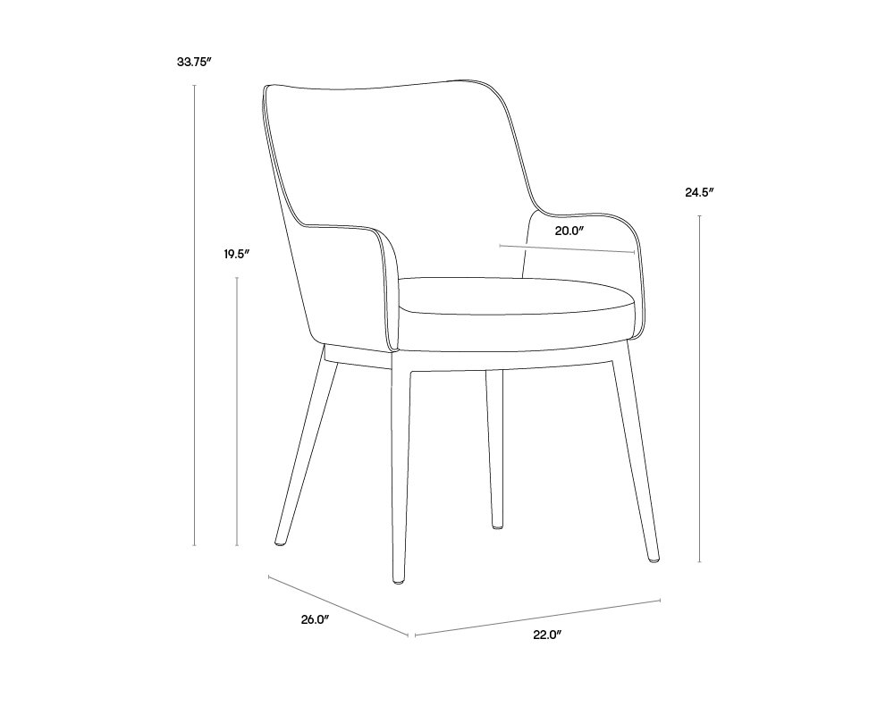 Franklin Dining Armchair Bravo Cream - Image 6