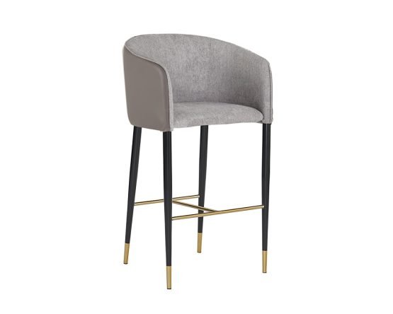 Asher Barstool Flint Grey / Napa Taupe