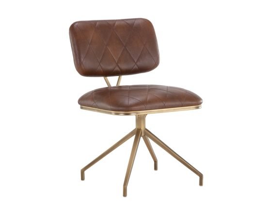 Virtu Swivel Dining Chair Bravo Cognac