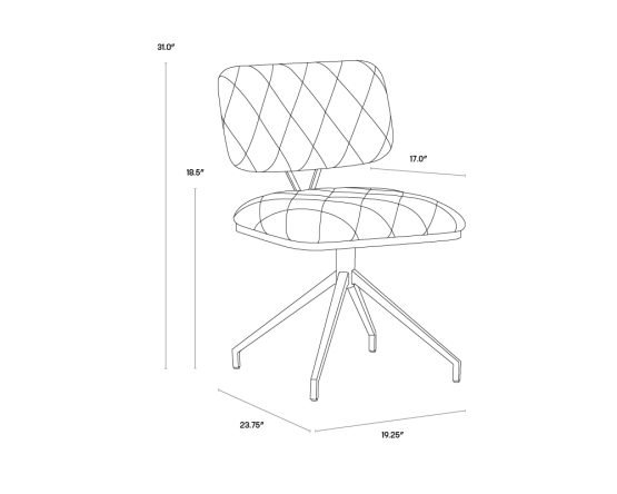Virtu Swivel Dining Chair Bravo Cognac - Image 6