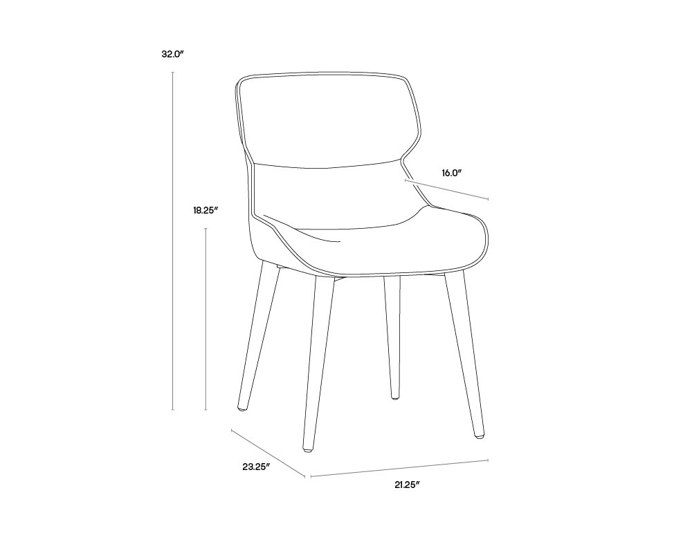 Jesmond Dining Chair Polo Club Stone / Antonio Charcoal - Image 6