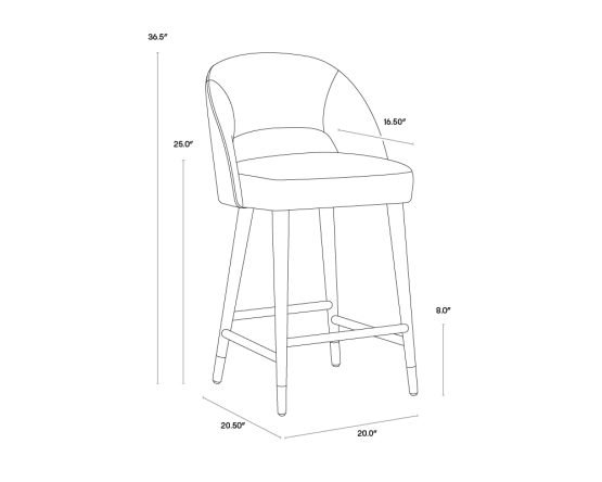 Monae Counter Stool Moss Green - Image 6