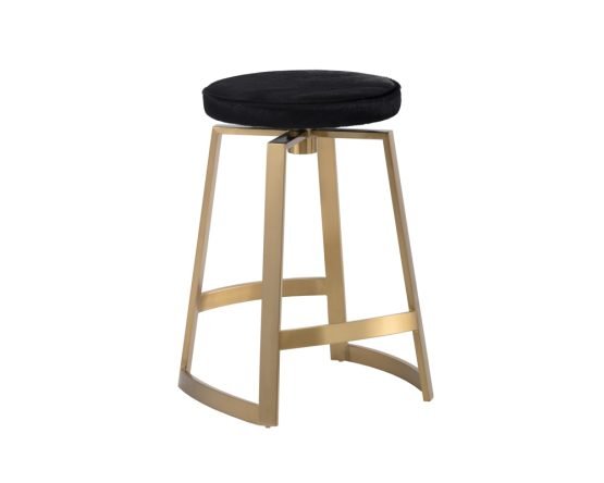 Hendrix Swivel Counter Stool Black