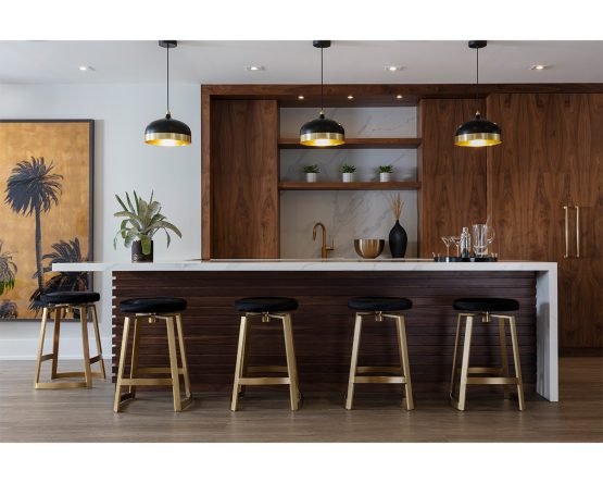 Hendrix Swivel Counter Stool Black - Image 4
