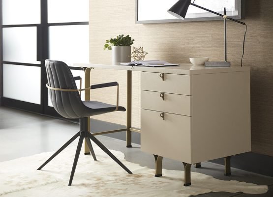 Cassius Swivel Dining Armchair Slate Tint / Nightfall Black - Image 5