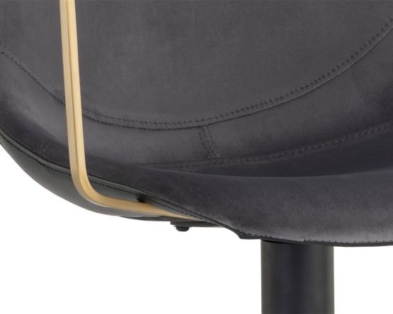 Cassius Swivel Dining Armchair Slate Tint / Nightfall Black - Image 10