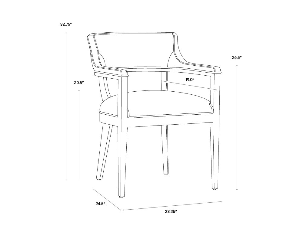 Brylea Dining Armchair - Brown Shalimar Tobacco - Image 6