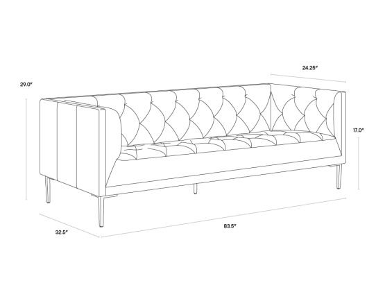 Westin Sofa Vintage Caramel - Image 6