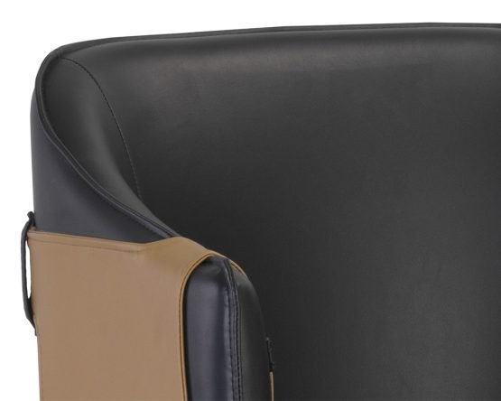 Carter Barstool Napa Black / Napa Cognac - Image 4
