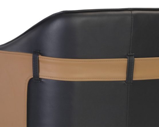 Carter Barstool Napa Black / Napa Cognac - Image 5