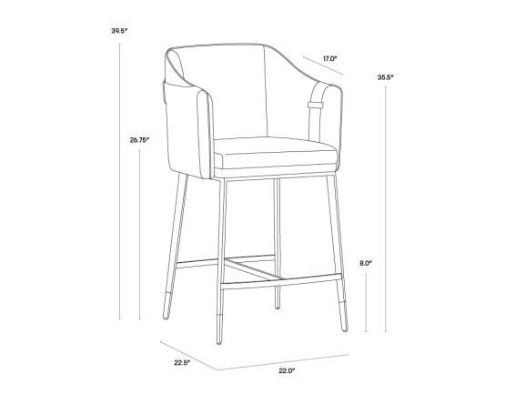 Carter Counter Stool Napa Beige / Napa Tan - Image 6