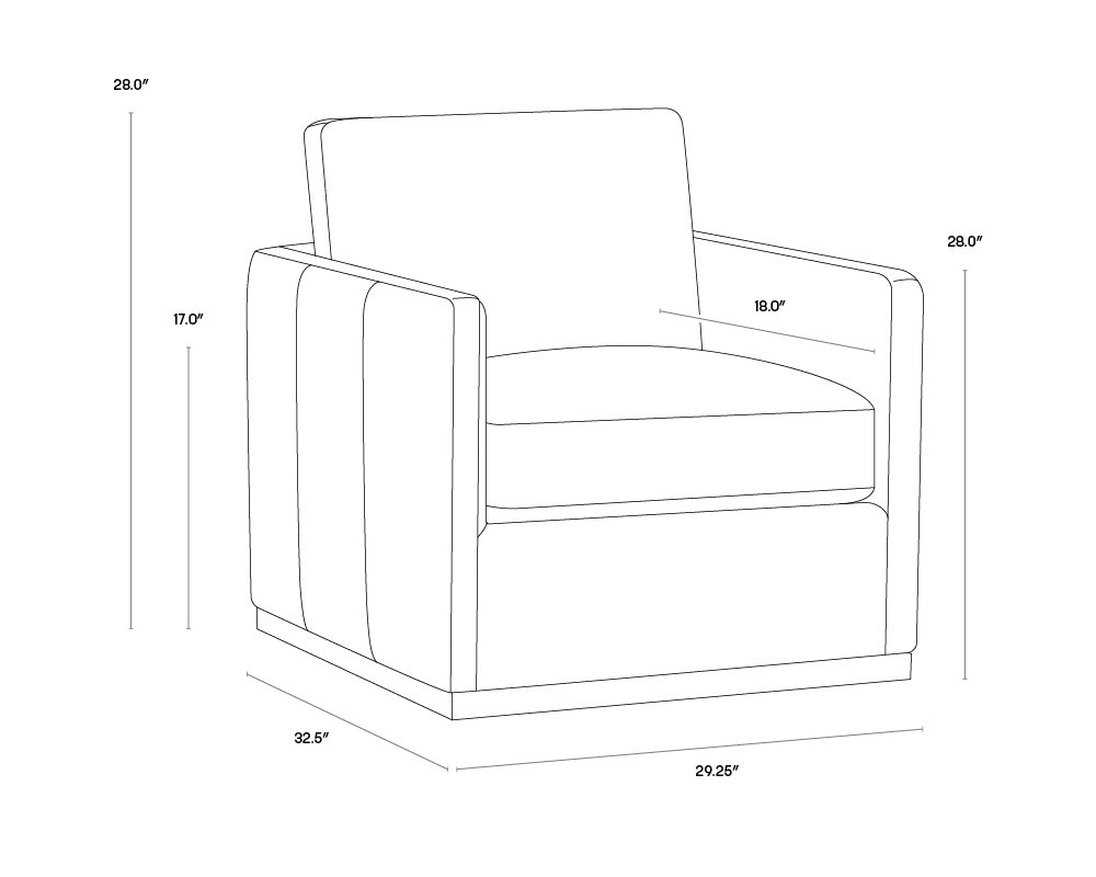 Portman Swivel Lounge Chair Marseille Camel - Image 6