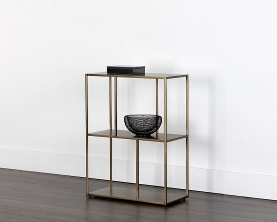 Eiffel Low Bookcase - Small Antique Brass - Image 4