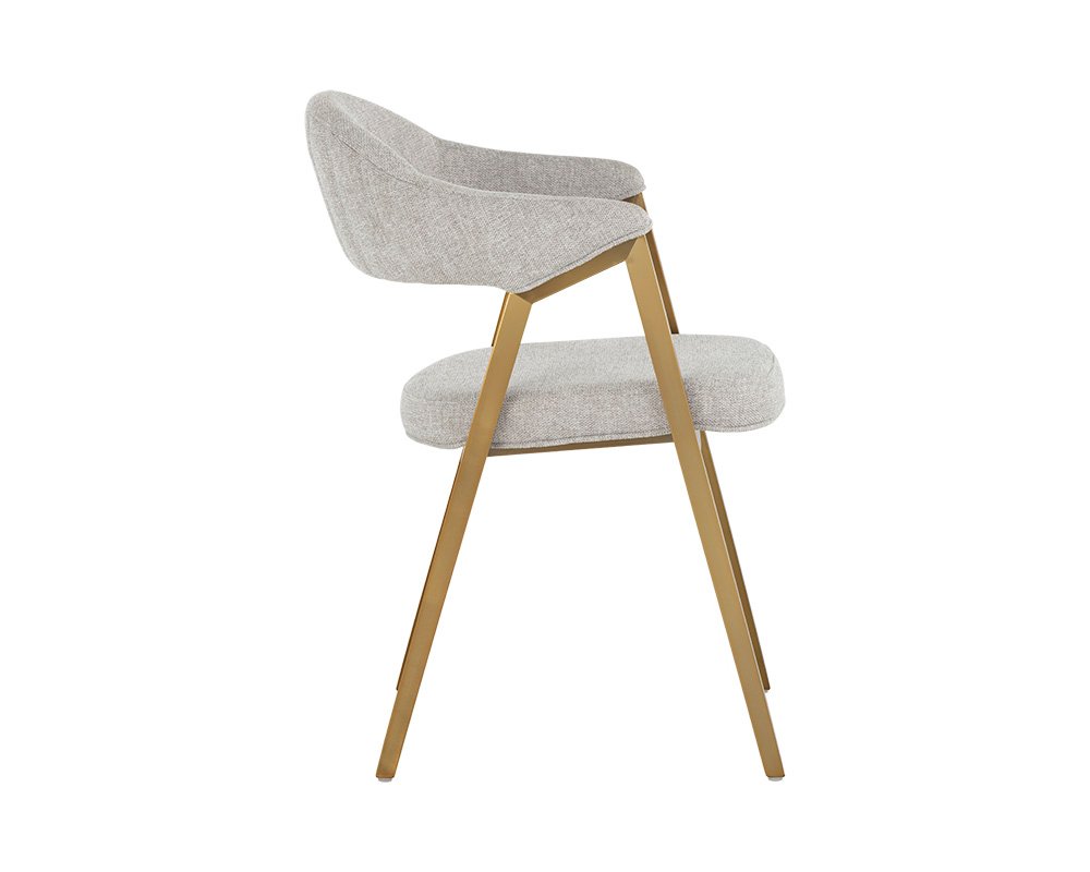 Burgos Dining Armchair Belfast Heather Grey - Image 8