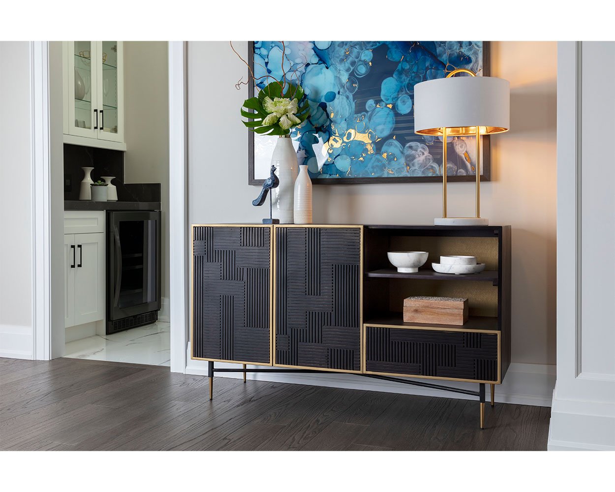 Markwood Sideboard Dark Brown - Image 3