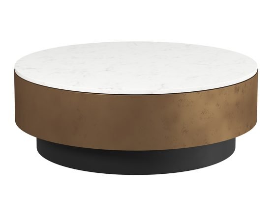 Zelda Coffee Table White Marble - Image 2