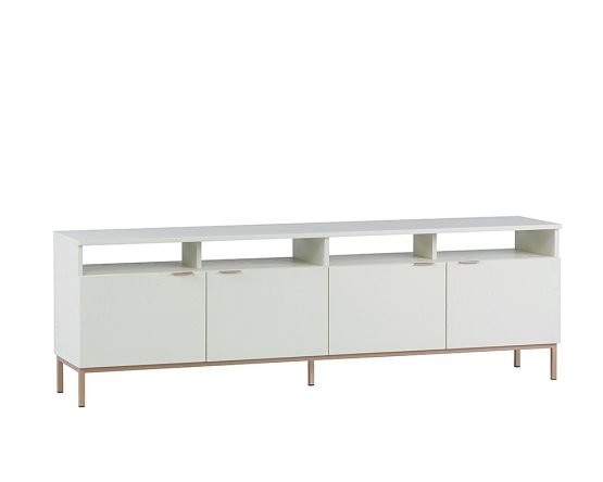 Ambrose Modular Media Console And Cabinet Cream