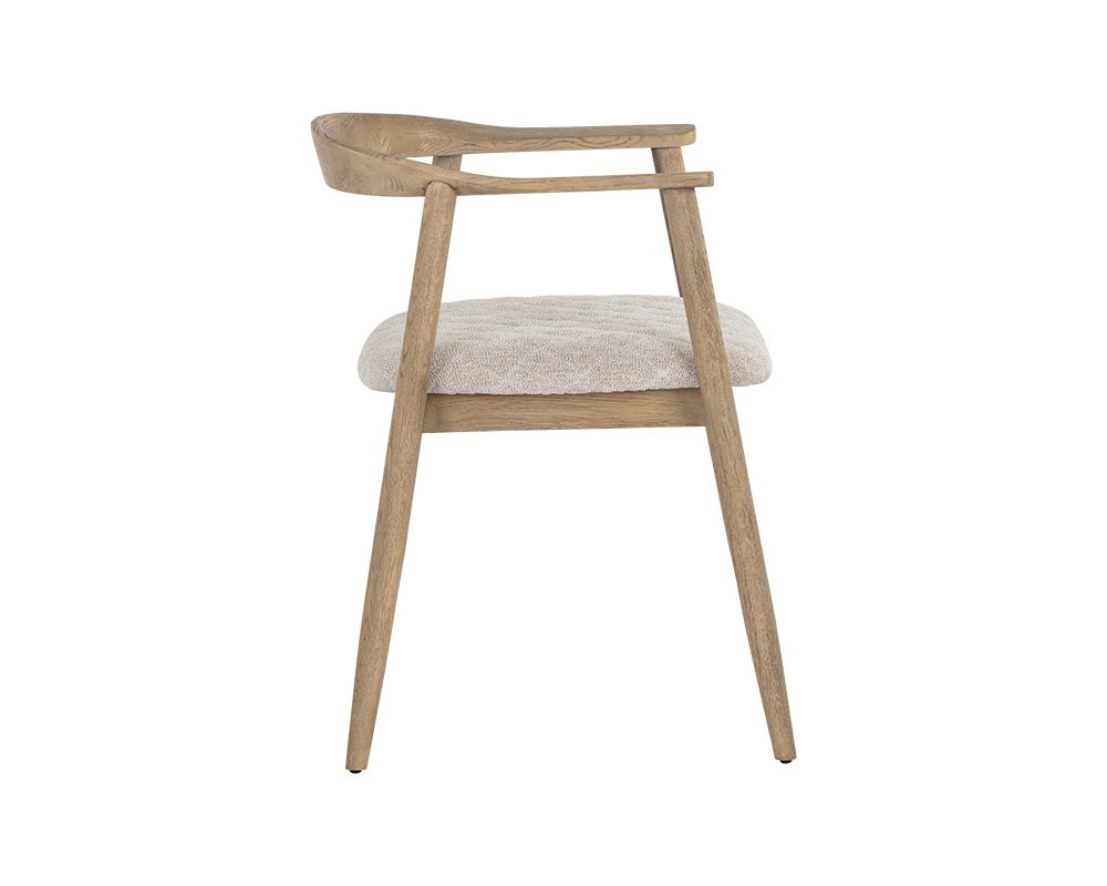 Jeremy Dining Armchair - Weathered Oak Dove Cream - Image 7