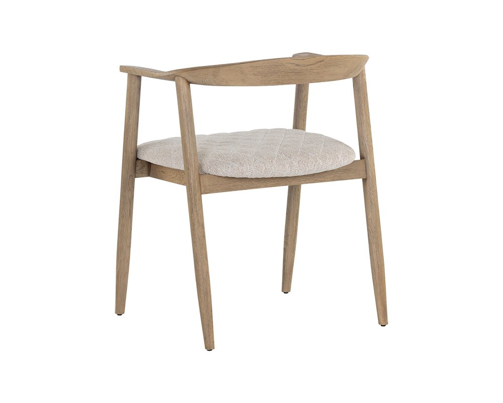 Jeremy Dining Armchair - Weathered Oak Dove Cream - Image 8