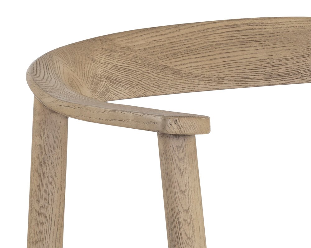 Jeremy Dining Armchair - Weathered Oak Dove Cream - Image 3