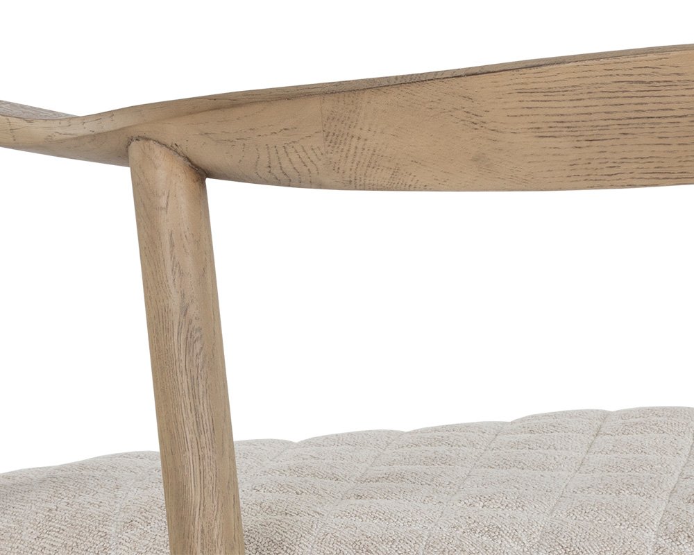 Jeremy Dining Armchair - Weathered Oak Dove Cream - Image 4