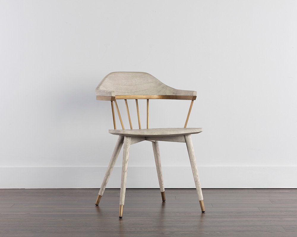 Demi Dining Armchair Light Grey - Image 3