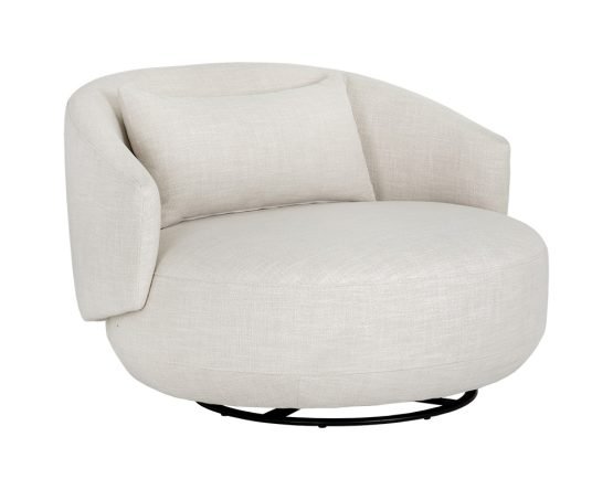 Walsh Swivel Lounge Chair Effie Linen