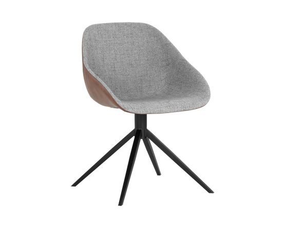 Mccoy Swivel Dining Chair Cinnamon Brown / November Grey