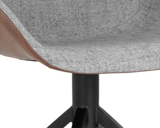 Mccoy Swivel Dining Chair Cinnamon Brown / November Grey - Image 4
