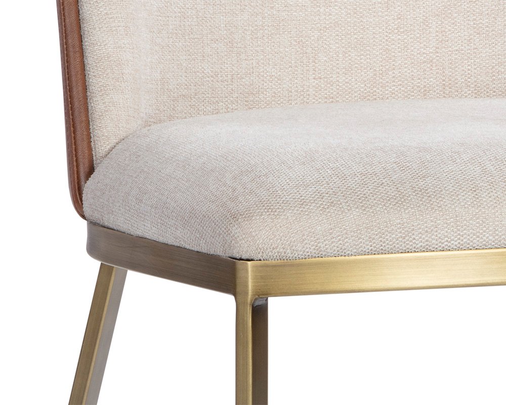 Marie Dining Chair Belfast Oatmeal / Bravo Cognac - Image 4