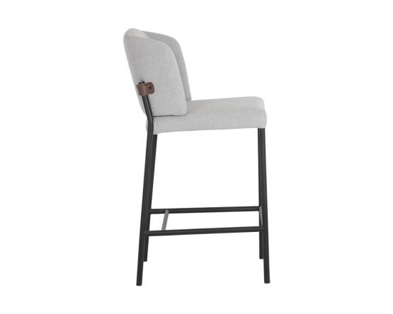 Pearce Counter Stool Light Grey / Bravo Cognac - Image 7
