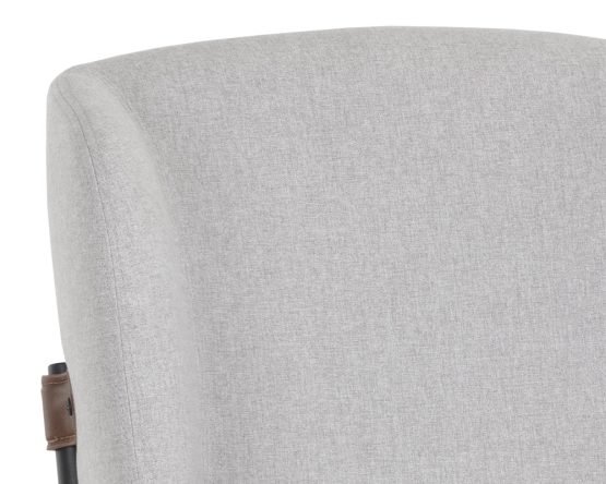 Pearce Counter Stool Light Grey / Bravo Cognac - Image 5