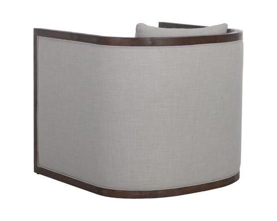 Chloe Lounge Chair - Distressed Brown Linoso Light Grey - Image 2