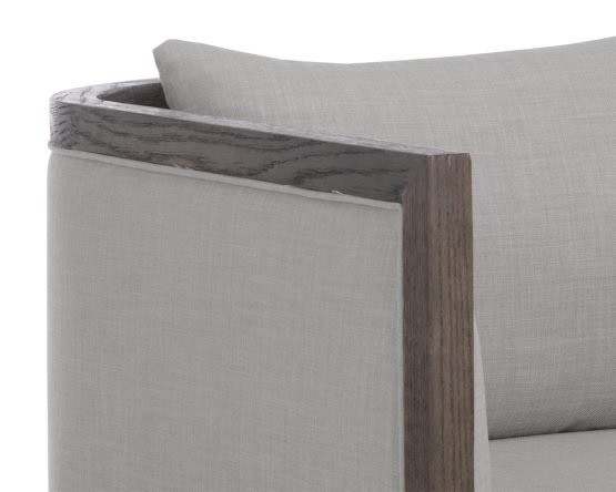 Chloe Lounge Chair - Distressed Brown Linoso Light Grey - Image 5