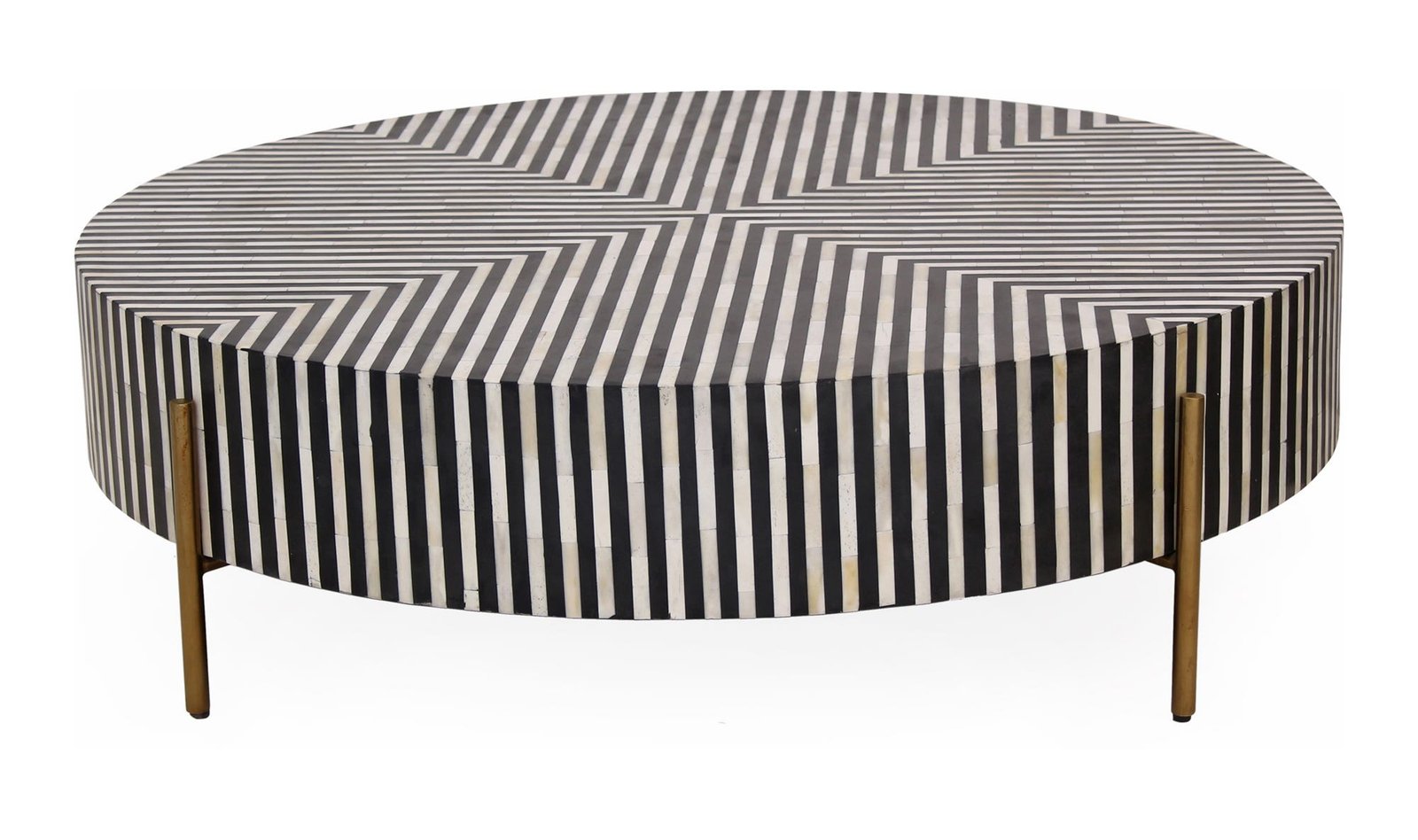 CHAMEAU MEDIUM COFFEE TABLE BLACK AND WHITE MULTI - Image 5