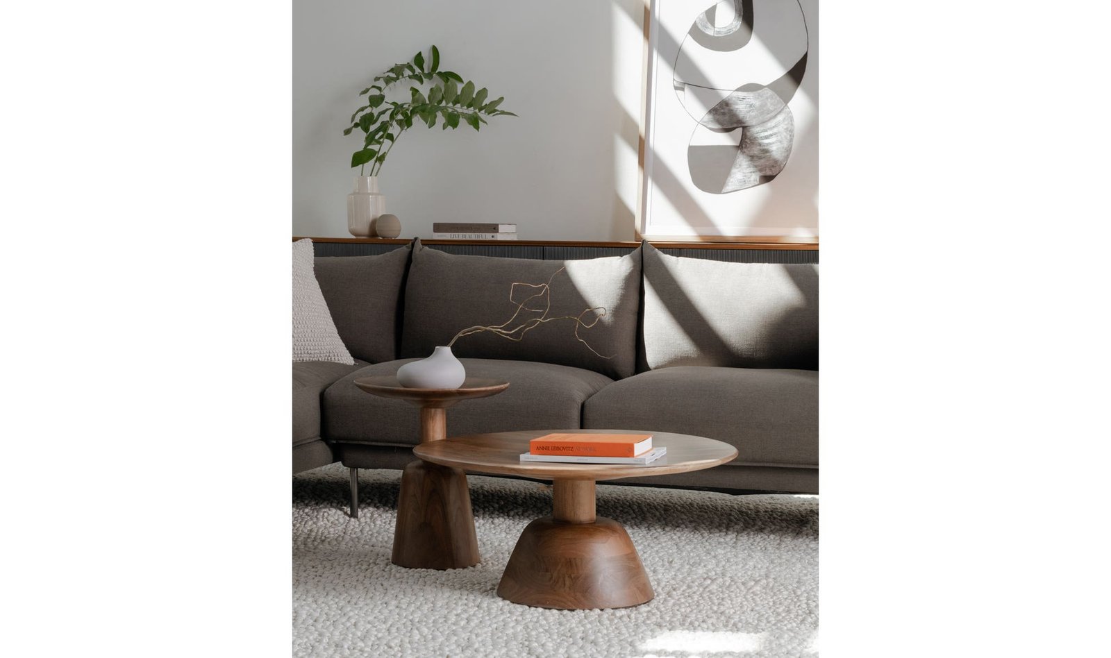 NELS END TABLE DARK BROWN - Image 3