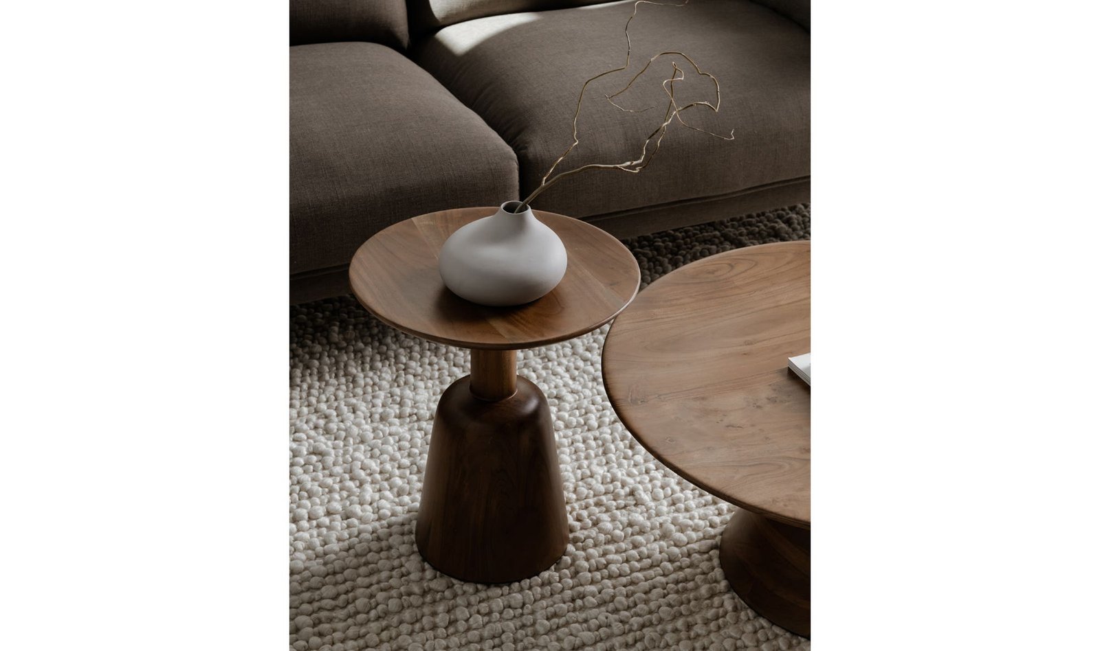 NELS END TABLE DARK BROWN - Image 5