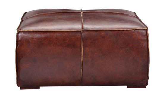 KAPA OTTOMAN LEATHER DARK BROWN