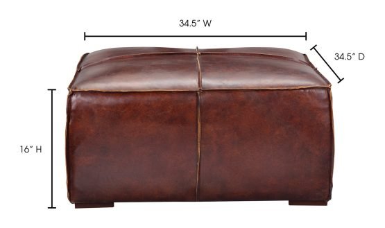 KAPA OTTOMAN LEATHER DARK BROWN - Image 5