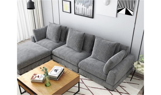 TUMBLE OTTOMAN DARK GREY - Image 2