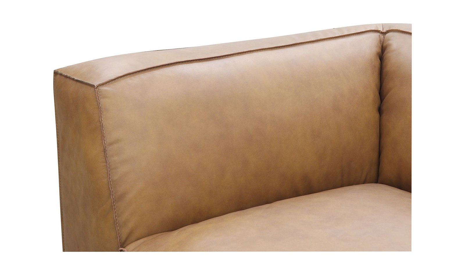 FORM CLASSIC L-SHAPED MODULAR SECTIONAL LEATHER SONORAN TAN - Image 6