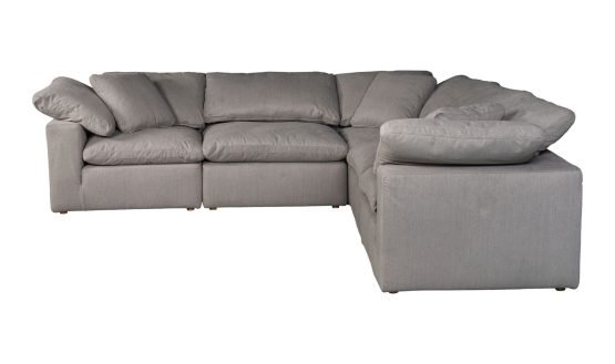 CLAY CLASSIC L-SHAPED MODULAR SECTIONAL LIGHT GREY - Image 2