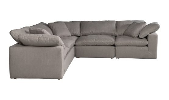 CLAY CLASSIC L-SHAPED MODULAR SECTIONAL LIGHT GREY - Image 3