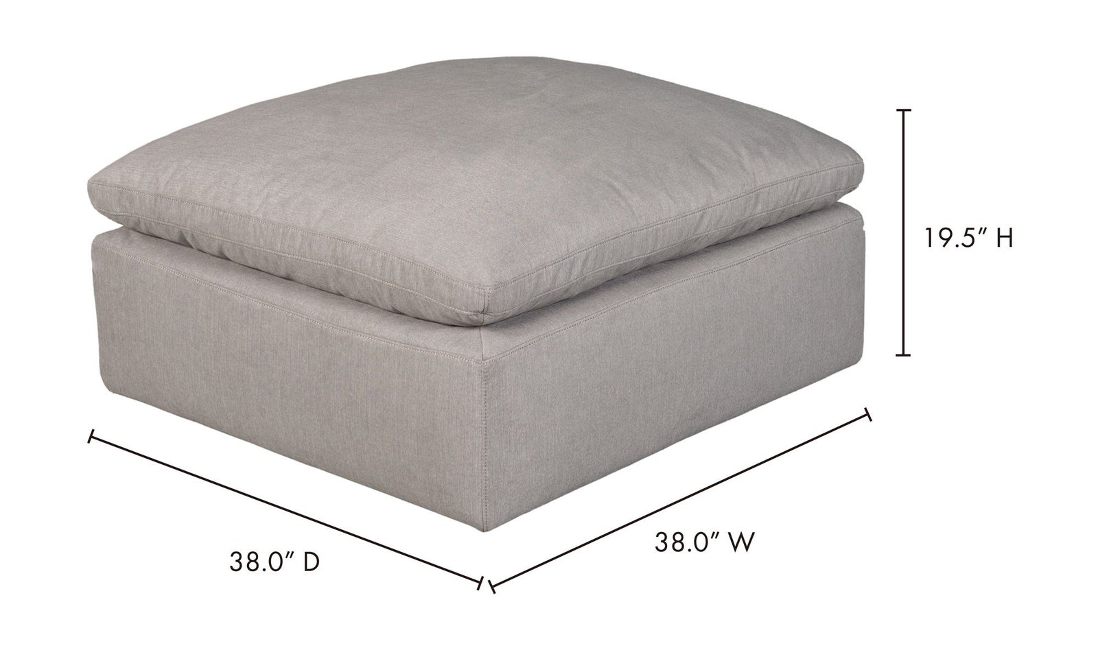 TERRA CONDO OTTOMAN LIGHT GREY - Image 6