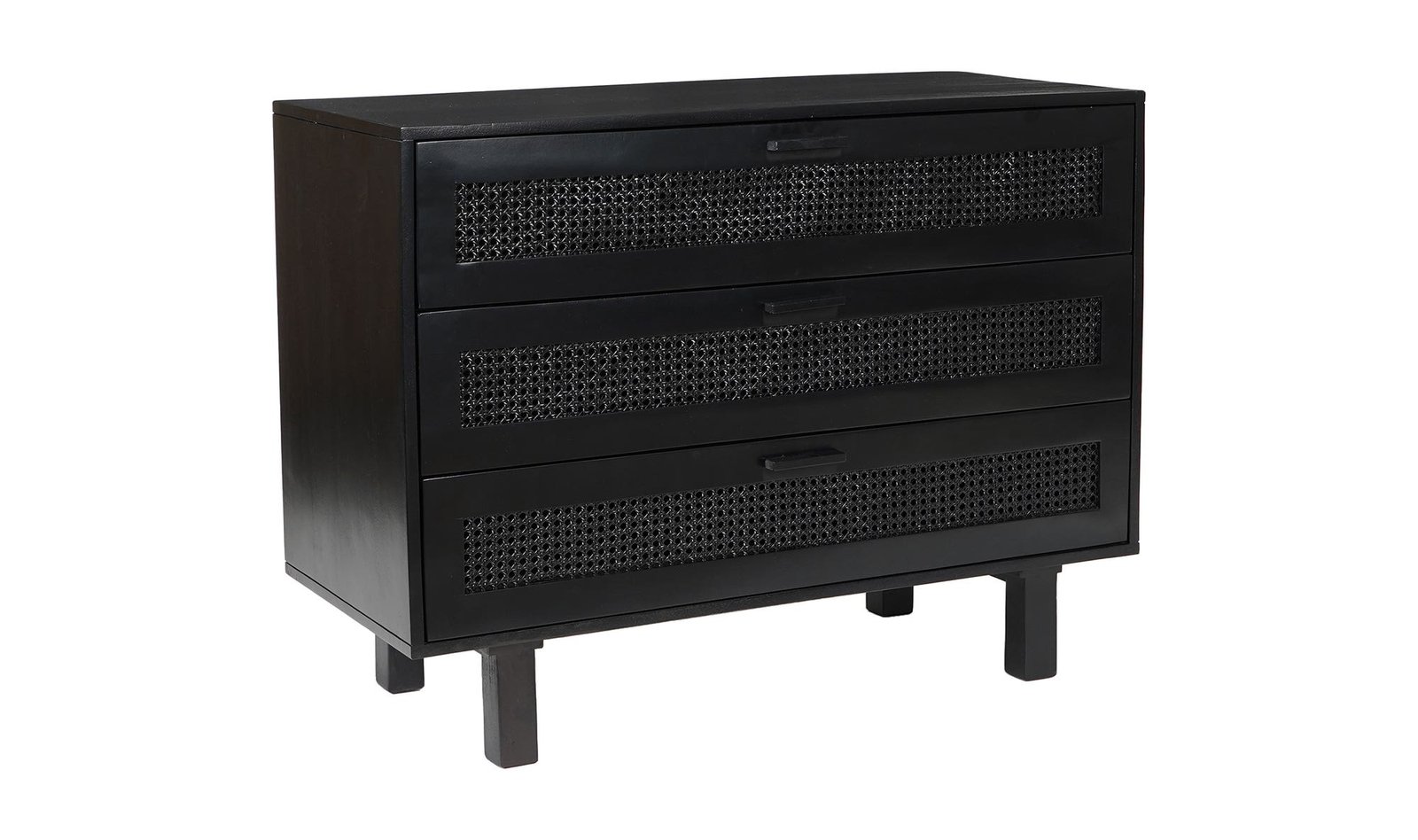 ASHTON 3 DRAWER NIGHTSTAND BLACK - Image 3