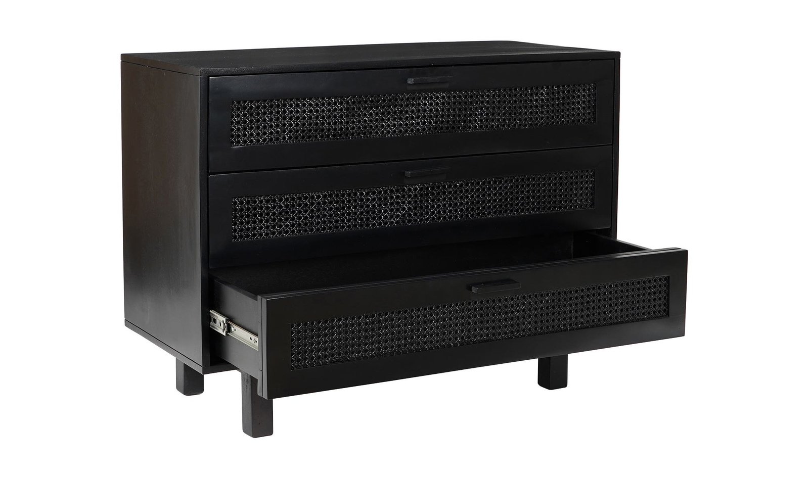 ASHTON 3 DRAWER NIGHTSTAND BLACK - Image 4