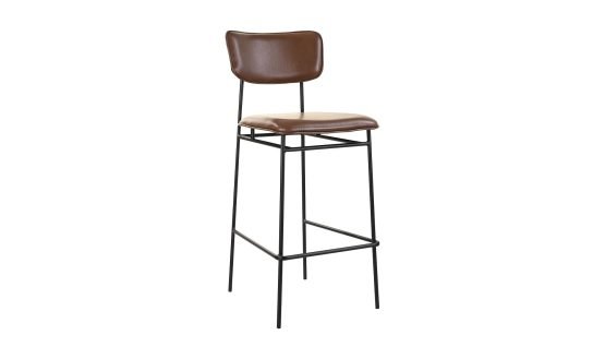 SAILOR BAR STOOL DARK BROWN AMBER - Image 4