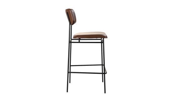 SAILOR BAR STOOL DARK BROWN AMBER - Image 5