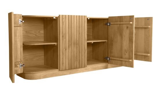 POVERA 4 DOOR SIDEBOARD OAK NATURAL - Image 4